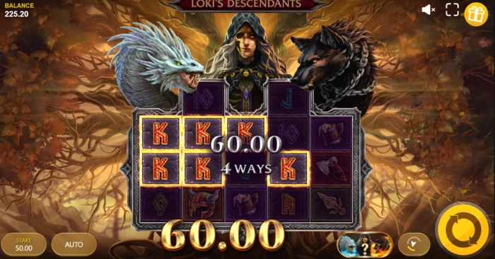 Loki's Descendants - Monster Spins Modus aktiv